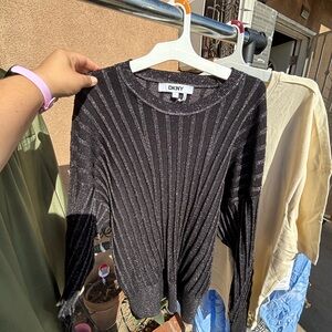 DKNY Shimmering Black Sweater
